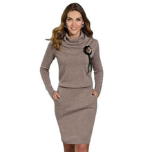 Load image into Gallery viewer, Fashion Women Lady Autumn Spring Casual Dress Long Sleeve Party Knitted Dress