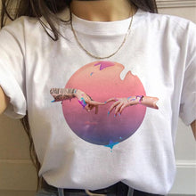 Load image into Gallery viewer, Vaporwave Aesthetic 90s Fashion T Shirts Women Harajuku Ullzang T-shirts Graphic Funny Cartoon Tshirt Streetwear Top Tees Female
