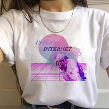 Load image into Gallery viewer, Vaporwave Aesthetic 90s Fashion T Shirts Women Harajuku Ullzang T-shirts Graphic Funny Cartoon Tshirt Streetwear Top Tees Female