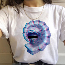 Load image into Gallery viewer, Vaporwave Aesthetic 90s Fashion T Shirts Women Harajuku Ullzang T-shirts Graphic Funny Cartoon Tshirt Streetwear Top Tees Female
