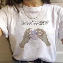 Load image into Gallery viewer, Vaporwave Aesthetic 90s Fashion T Shirts Women Harajuku Ullzang T-shirts Graphic Funny Cartoon Tshirt Streetwear Top Tees Female