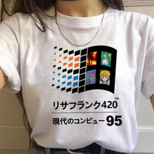 Load image into Gallery viewer, Vaporwave Aesthetic 90s Fashion T Shirts Women Harajuku Ullzang T-shirts Graphic Funny Cartoon Tshirt Streetwear Top Tees Female