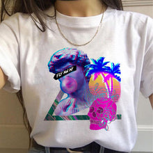 Load image into Gallery viewer, Vaporwave Aesthetic 90s Fashion T Shirts Women Harajuku Ullzang T-shirts Graphic Funny Cartoon Tshirt Streetwear Top Tees Female