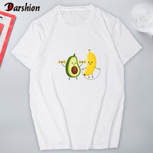 Load image into Gallery viewer, 2019 Summer Funny Avocado Banana T Shirt Sweet Fruit Korean Style T-shirt Fashion O-Neck Short Sleeve Casual Cute T-shirt Tops