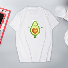 Load image into Gallery viewer, 2019 Summer Funny Avocado Banana T Shirt Sweet Fruit Korean Style T-shirt Fashion O-Neck Short Sleeve Casual Cute T-shirt Tops