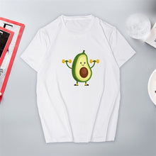 Load image into Gallery viewer, 2019 Summer Funny Avocado Banana T Shirt Sweet Fruit Korean Style T-shirt Fashion O-Neck Short Sleeve Casual Cute T-shirt Tops