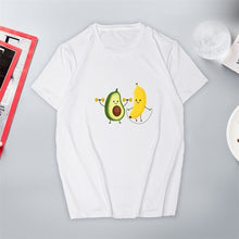 Load image into Gallery viewer, 2019 Summer Funny Avocado Banana T Shirt Sweet Fruit Korean Style T-shirt Fashion O-Neck Short Sleeve Casual Cute T-shirt Tops