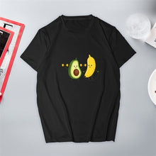 Load image into Gallery viewer, 2019 Summer Funny Avocado Banana T Shirt Sweet Fruit Korean Style T-shirt Fashion O-Neck Short Sleeve Casual Cute T-shirt Tops