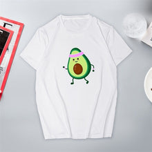 Load image into Gallery viewer, 2019 Summer Funny Avocado Banana T Shirt Sweet Fruit Korean Style T-shirt Fashion O-Neck Short Sleeve Casual Cute T-shirt Tops