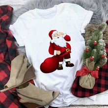 Load image into Gallery viewer, WVIOCE New Women Tshirts Merry Christmas T Shirt Women Fashion Graphic Cute Tee Women Funny Top Christmas Tees Clothing