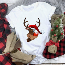 Load image into Gallery viewer, WVIOCE New Women Tshirts Merry Christmas T Shirt Women Fashion Graphic Cute Tee Women Funny Top Christmas Tees Clothing