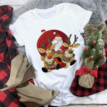 Load image into Gallery viewer, WVIOCE New Women Tshirts Merry Christmas T Shirt Women Fashion Graphic Cute Tee Women Funny Top Christmas Tees Clothing