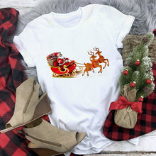 Load image into Gallery viewer, WVIOCE New Women Tshirts Merry Christmas T Shirt Women Fashion Graphic Cute Tee Women Funny Top Christmas Tees Clothing