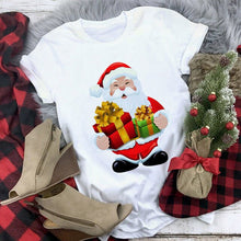 Load image into Gallery viewer, WVIOCE New Women Tshirts Merry Christmas T Shirt Women Fashion Graphic Cute Tee Women Funny Top Christmas Tees Clothing