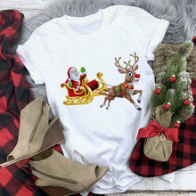 Load image into Gallery viewer, WVIOCE New Women Tshirts Merry Christmas T Shirt Women Fashion Graphic Cute Tee Women Funny Top Christmas Tees Clothing