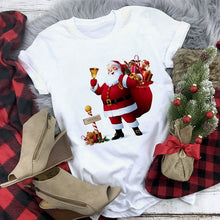 Load image into Gallery viewer, WVIOCE New Women Tshirts Merry Christmas T Shirt Women Fashion Graphic Cute Tee Women Funny Top Christmas Tees Clothing