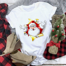 Load image into Gallery viewer, WVIOCE New Women Tshirts Merry Christmas T Shirt Women Fashion Graphic Cute Tee Women Funny Top Christmas Tees Clothing