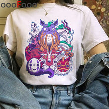 Load image into Gallery viewer, Totoro Studio Ghibli Harajuku Kawaii T Shirt Women Ullzang Miyazaki Hayao Tshirt Funny Cartoon T-shirt Cute Anime Top Tee Female