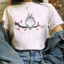 Load image into Gallery viewer, Totoro Studio Ghibli Harajuku Kawaii T Shirt Women Ullzang Miyazaki Hayao Tshirt Funny Cartoon T-shirt Cute Anime Top Tee Female