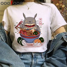 Load image into Gallery viewer, Totoro Studio Ghibli Harajuku Kawaii T Shirt Women Ullzang Miyazaki Hayao Tshirt Funny Cartoon T-shirt Cute Anime Top Tee Female