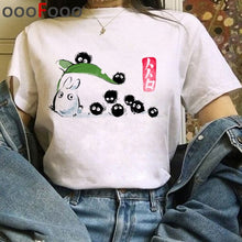Load image into Gallery viewer, Totoro Studio Ghibli Harajuku Kawaii T Shirt Women Ullzang Miyazaki Hayao Tshirt Funny Cartoon T-shirt Cute Anime Top Tee Female