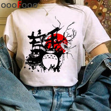 Load image into Gallery viewer, Totoro Studio Ghibli Harajuku Kawaii T Shirt Women Ullzang Miyazaki Hayao Tshirt Funny Cartoon T-shirt Cute Anime Top Tee Female
