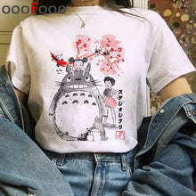 Load image into Gallery viewer, Totoro Studio Ghibli Harajuku Kawaii T Shirt Women Ullzang Miyazaki Hayao Tshirt Funny Cartoon T-shirt Cute Anime Top Tee Female