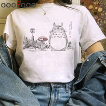 Load image into Gallery viewer, Totoro Studio Ghibli Harajuku Kawaii T Shirt Women Ullzang Miyazaki Hayao Tshirt Funny Cartoon T-shirt Cute Anime Top Tee Female