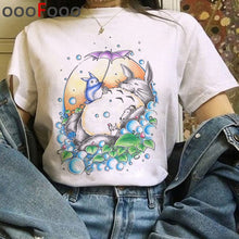 Load image into Gallery viewer, Totoro Studio Ghibli Harajuku Kawaii T Shirt Women Ullzang Miyazaki Hayao Tshirt Funny Cartoon T-shirt Cute Anime Top Tee Female
