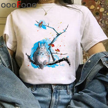 Load image into Gallery viewer, Totoro Studio Ghibli Harajuku Kawaii T Shirt Women Ullzang Miyazaki Hayao Tshirt Funny Cartoon T-shirt Cute Anime Top Tee Female