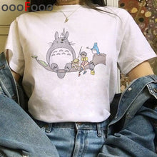 Load image into Gallery viewer, Totoro Studio Ghibli Harajuku Kawaii T Shirt Women Ullzang Miyazaki Hayao Tshirt Funny Cartoon T-shirt Cute Anime Top Tee Female