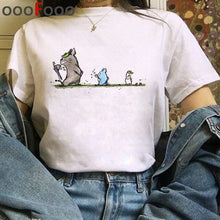 Load image into Gallery viewer, Totoro Studio Ghibli Harajuku Kawaii T Shirt Women Ullzang Miyazaki Hayao Tshirt Funny Cartoon T-shirt Cute Anime Top Tee Female