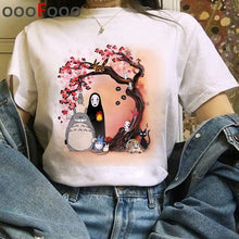 Load image into Gallery viewer, Totoro Studio Ghibli Harajuku Kawaii T Shirt Women Ullzang Miyazaki Hayao Tshirt Funny Cartoon T-shirt Cute Anime Top Tee Female