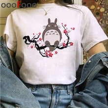 Load image into Gallery viewer, Totoro Studio Ghibli Harajuku Kawaii T Shirt Women Ullzang Miyazaki Hayao Tshirt Funny Cartoon T-shirt Cute Anime Top Tee Female