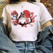 Load image into Gallery viewer, Totoro Studio Ghibli Harajuku Kawaii T Shirt Women Ullzang Miyazaki Hayao Tshirt Funny Cartoon T-shirt Cute Anime Top Tee Female