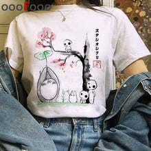 Load image into Gallery viewer, Totoro Studio Ghibli Harajuku Kawaii T Shirt Women Ullzang Miyazaki Hayao Tshirt Funny Cartoon T-shirt Cute Anime Top Tee Female