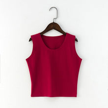 Load image into Gallery viewer, Black Round Neck Sleeveless Harajuku Women's T-shirt Cotton Crop Top Women's Shirt Girls Lady Tee Tops Streetwear Camiseta Mujer
