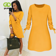 Load image into Gallery viewer, Winter Office Women's Red Dress Autumn Vintage Plus Size Mini Long Sleeve Dresses Cloth Vestidos Ropa Mujer Robe Hiver Femme