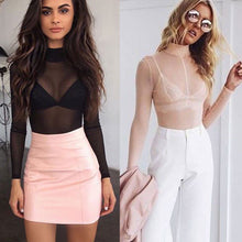Load image into Gallery viewer, 2017 Sexy Ladies Women's Long Sleeve Sheer Mesh See Through Plain Top T-Shirt Size S-XL